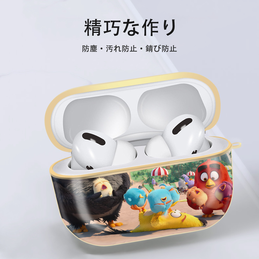 Angry Birds アングリーバード 【AirPods Pro用】ハードシェル保護ケース｜耐衝撃・防指紋・カラビナ付き商品仕様