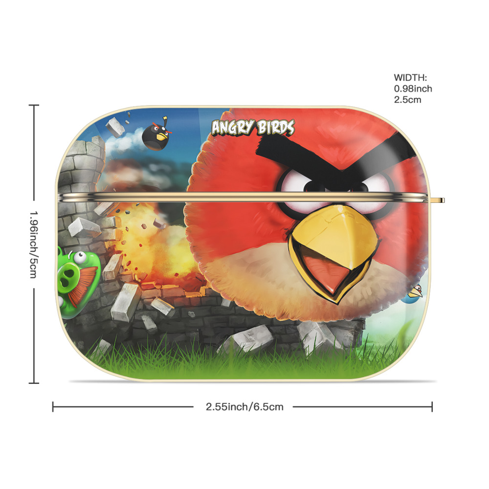 Angry Birds アングリーバード 【AirPods Pro用】ハードシェル保護ケース｜耐衝撃・防指紋・カラビナ付き商品仕様