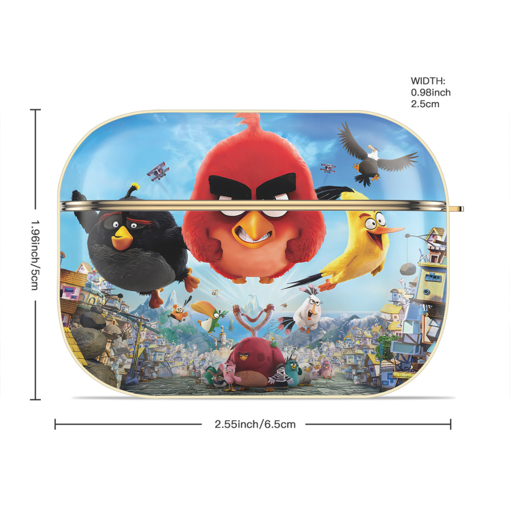 Angry Birds アングリーバード 【AirPods Pro用】ハードシェル保護ケース｜耐衝撃・防指紋・カラビナ付き商品仕様