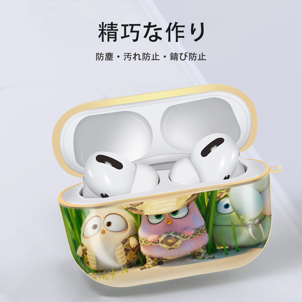 Angry Birds アングリーバード 【AirPods Pro用】ハードシェル保護ケース｜耐衝撃・防指紋・カラビナ付き商品仕様