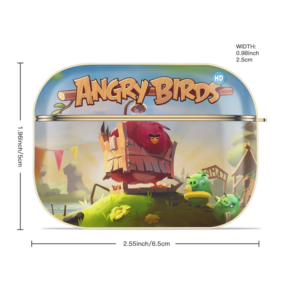 Angry Birds アングリーバード 【AirPods Pro用】ハードシェル保護ケース｜耐衝撃・防指紋・カラビナ付き商品仕様