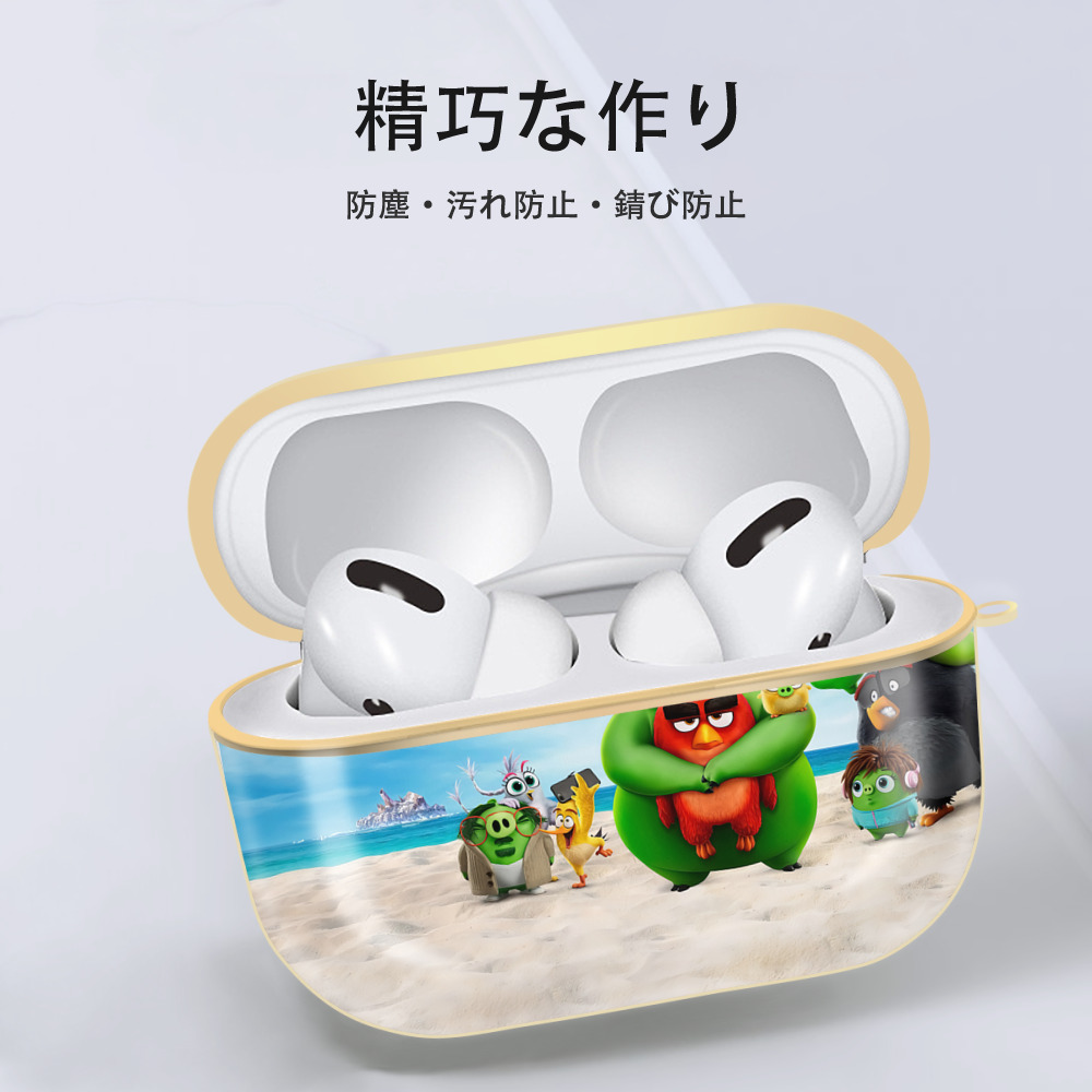 Angry Birds アングリーバード 【AirPods Pro用】ハードシェル保護ケース｜耐衝撃・防指紋・カラビナ付き商品仕様
