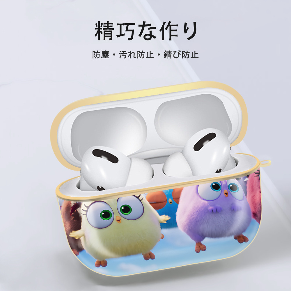 Angry Birds アングリーバード 【AirPods Pro用】ハードシェル保護ケース｜耐衝撃・防指紋・カラビナ付き商品仕様