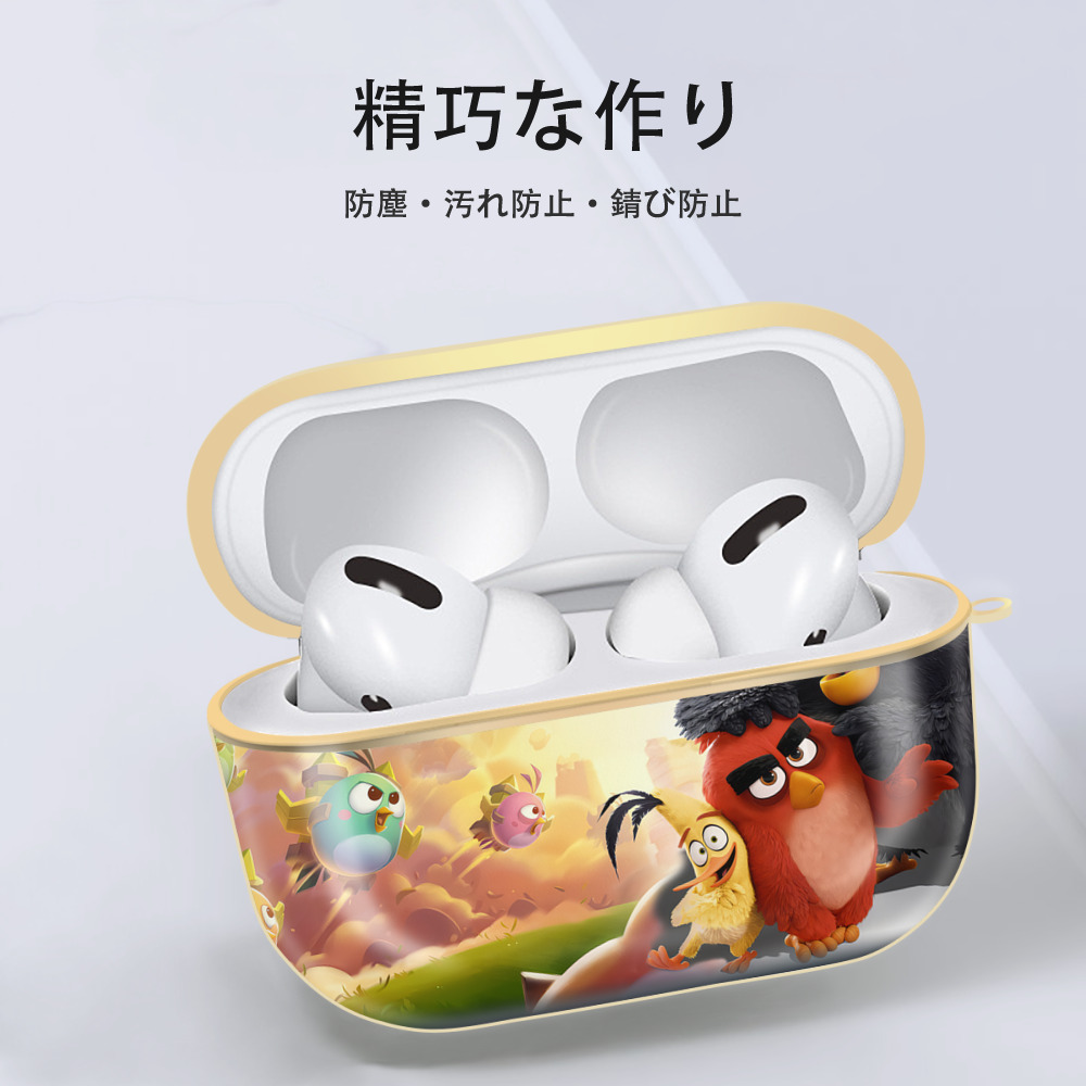 Angry Birds アングリーバード 【AirPods Pro用】ハードシェル保護ケース｜耐衝撃・防指紋・カラビナ付き商品仕様