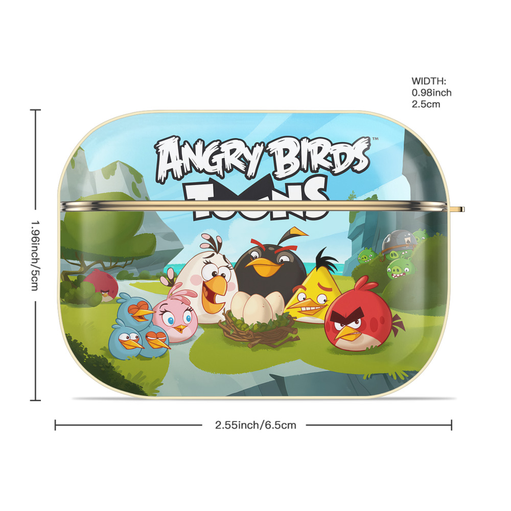 Angry Birds アングリーバード 【AirPods Pro用】ハードシェル保護ケース｜耐衝撃・防指紋・カラビナ付き商品仕様