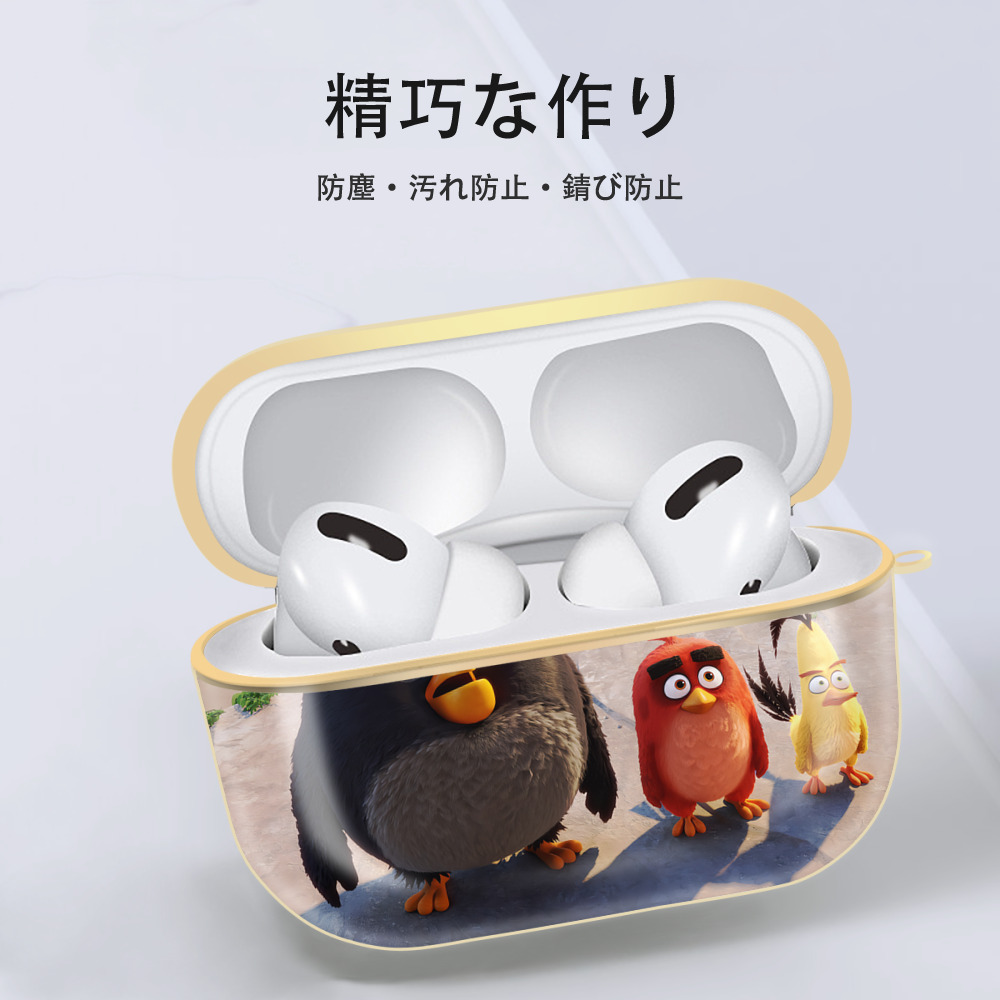 Angry Birds アングリーバード 【AirPods Pro用】ハードシェル保護ケース｜耐衝撃・防指紋・カラビナ付き商品仕様