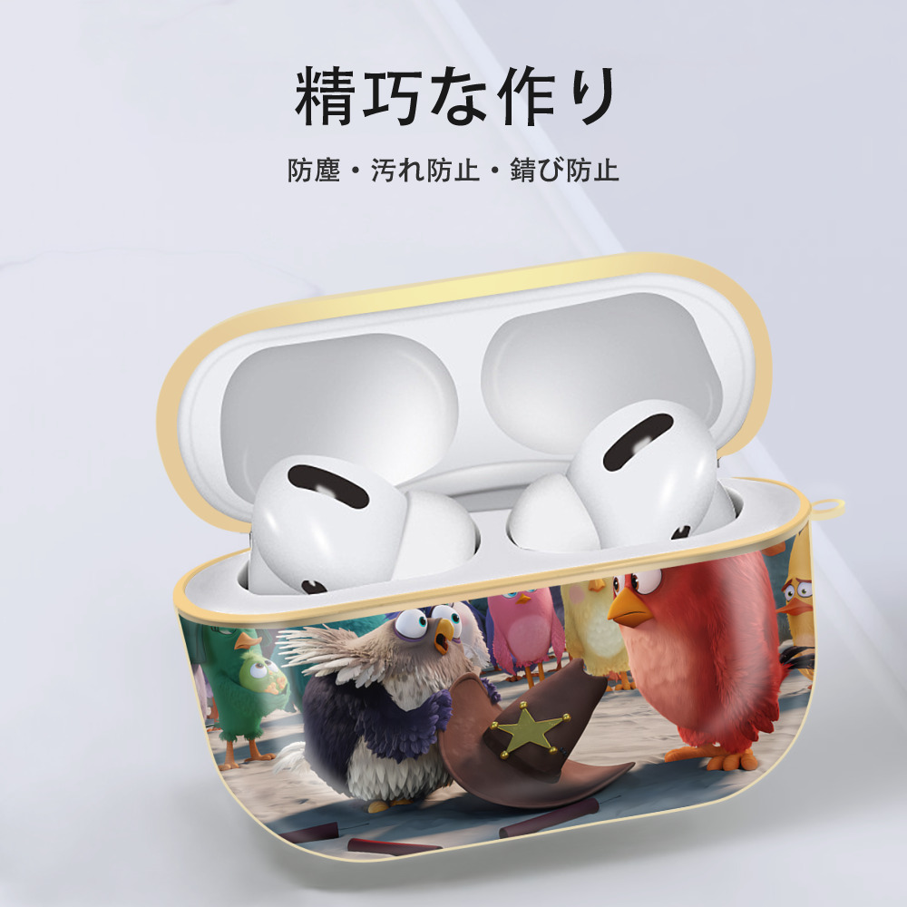 Angry Birds アングリーバード 【AirPods Pro用】ハードシェル保護ケース｜耐衝撃・防指紋・カラビナ付き商品仕様