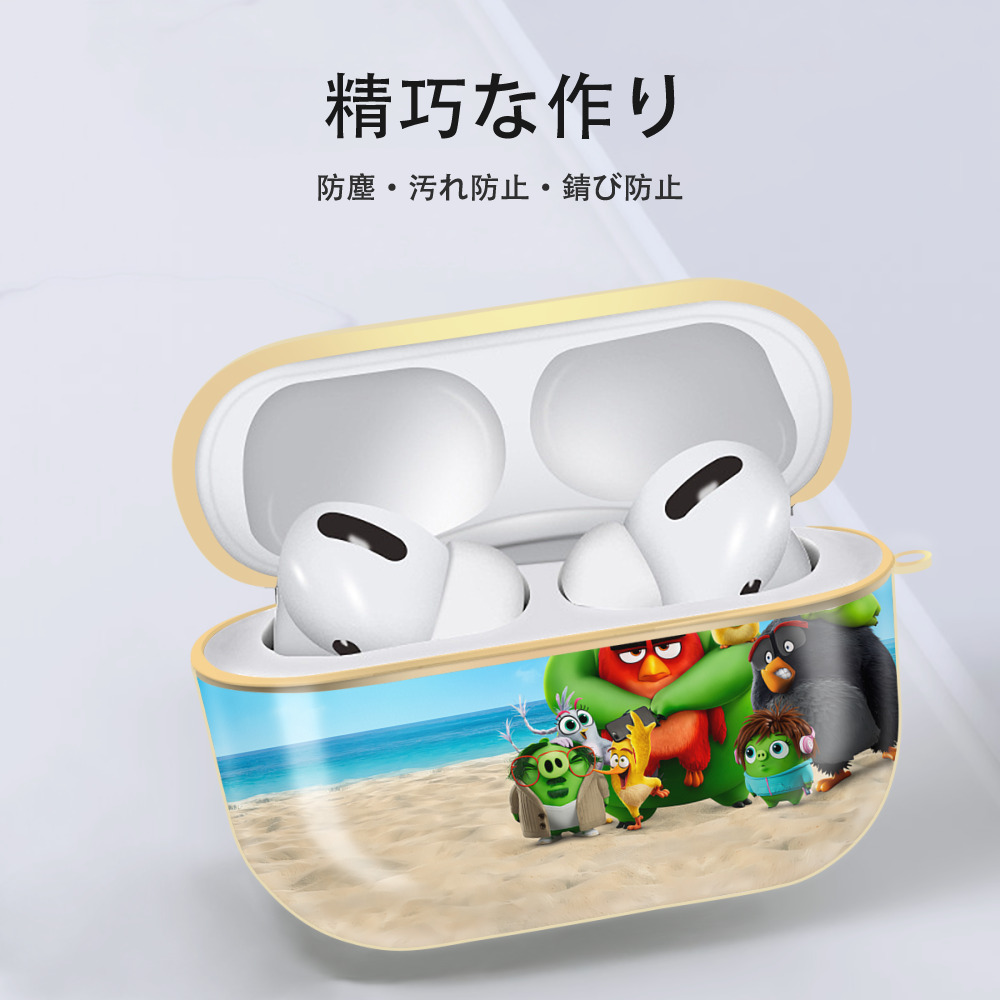 Angry Birds アングリーバード 【AirPods Pro用】ハードシェル保護ケース｜耐衝撃・防指紋・カラビナ付き商品仕様