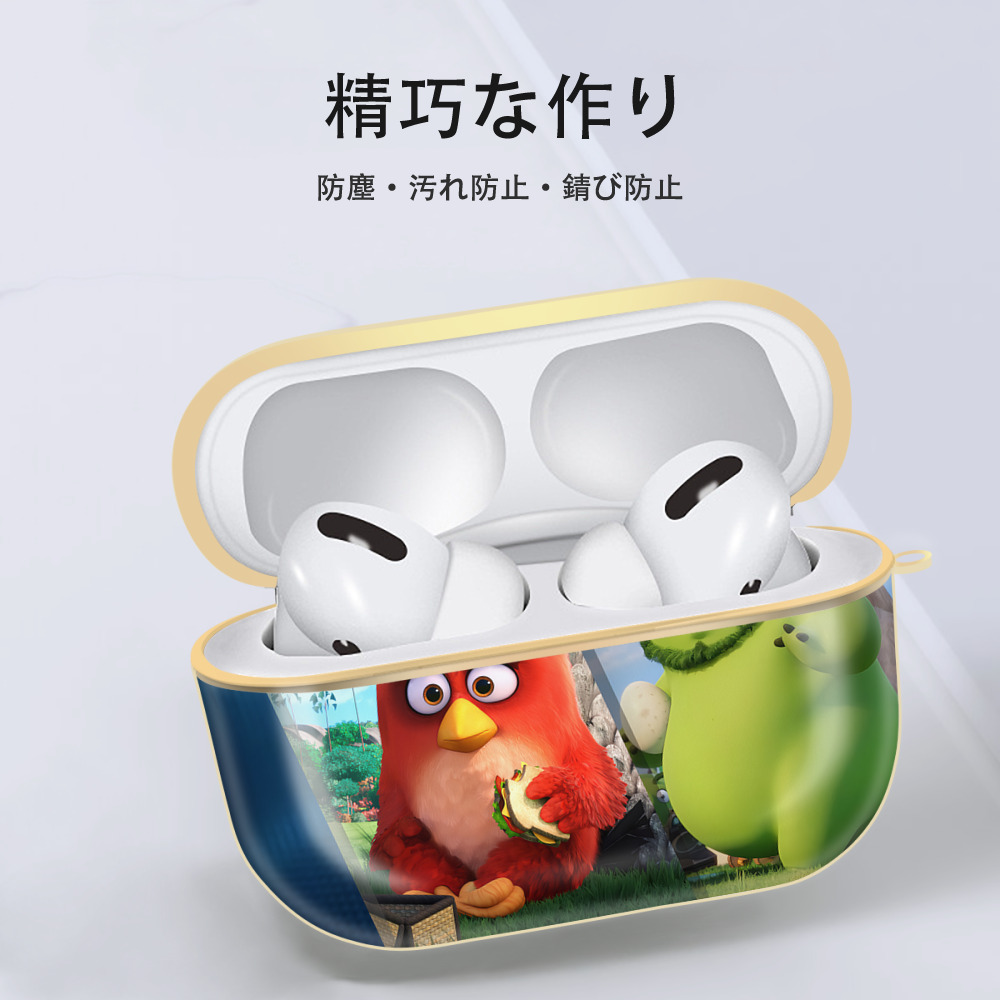 Angry Birds アングリーバード 【AirPods Pro用】ハードシェル保護ケース｜耐衝撃・防指紋・カラビナ付き商品仕様