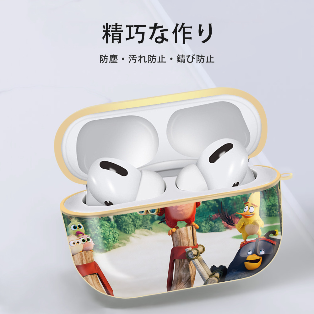 Angry Birds アングリーバード 【AirPods Pro用】ハードシェル保護ケース｜耐衝撃・防指紋・カラビナ付き商品仕様