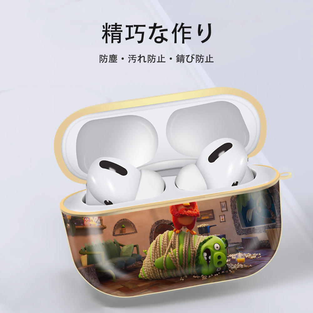 Angry Birds アングリーバード 【AirPods Pro用】ハードシェル保護ケース｜耐衝撃・防指紋・カラビナ付き商品仕様