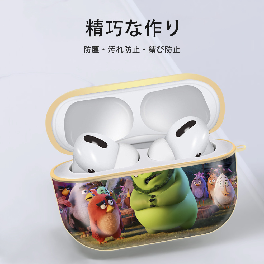 Angry Birds アングリーバード 【AirPods Pro用】ハードシェル保護ケース｜耐衝撃・防指紋・カラビナ付き商品仕様