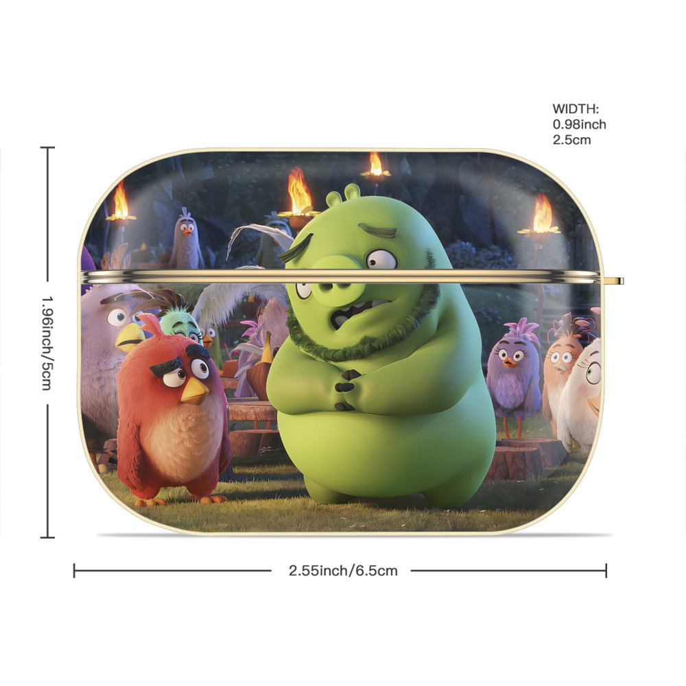 Angry Birds アングリーバード 【AirPods Pro用】ハードシェル保護ケース｜耐衝撃・防指紋・カラビナ付き商品仕様