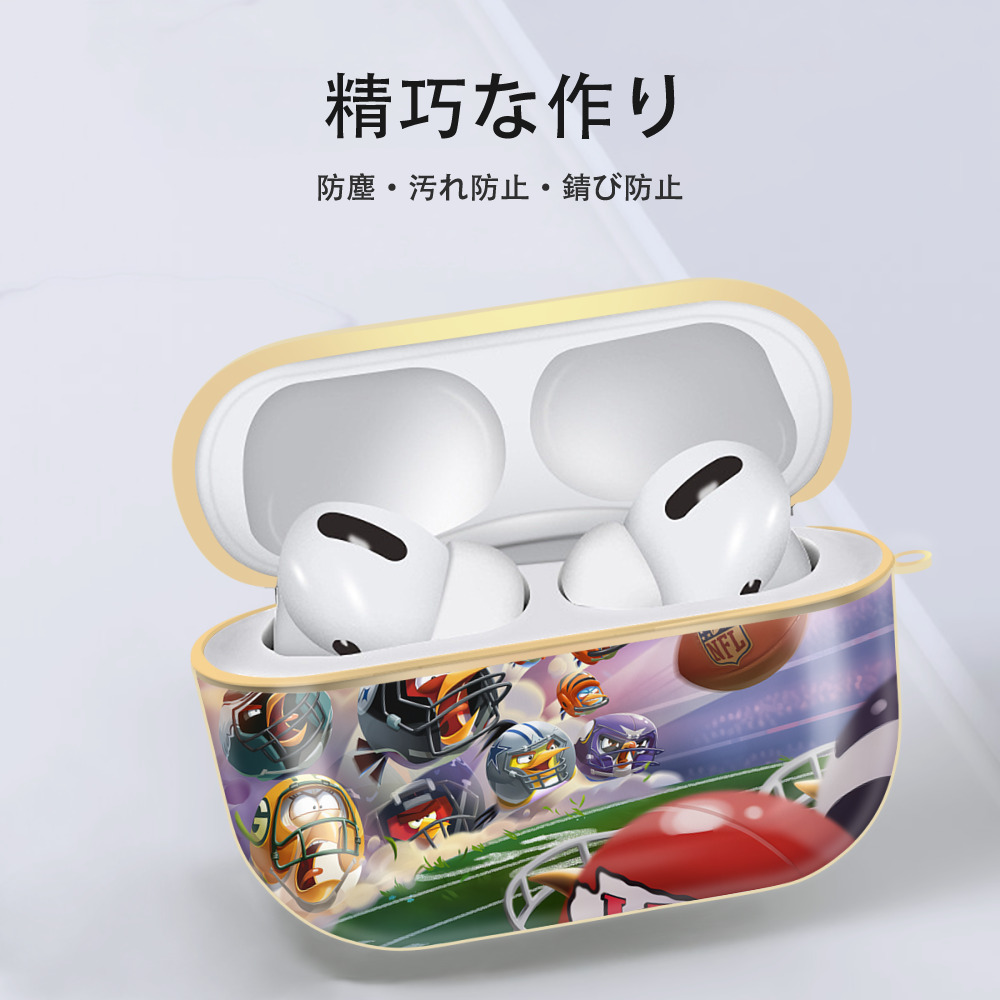 Angry Birds アングリーバード 【AirPods Pro用】ハードシェル保護ケース｜耐衝撃・防指紋・カラビナ付き商品仕様