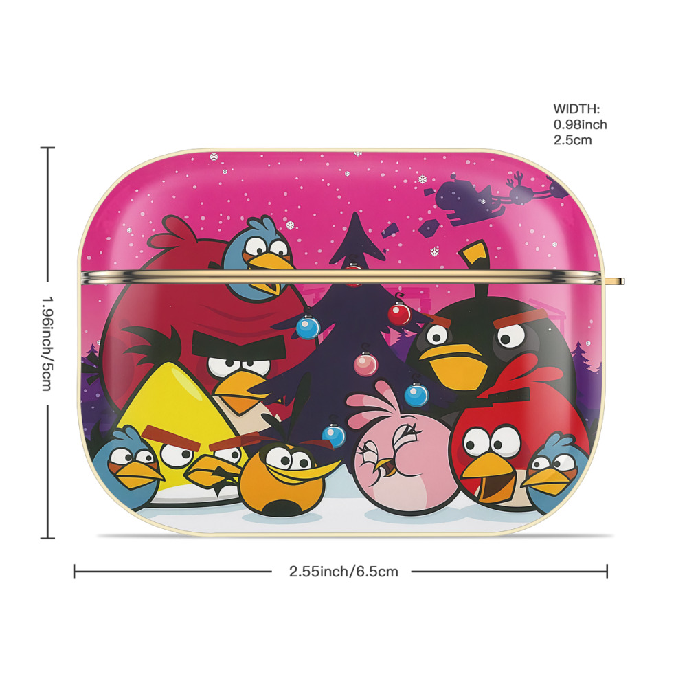 Angry Birds アングリーバード 【AirPods Pro用】ハードシェル保護ケース｜耐衝撃・防指紋・カラビナ付き商品仕様