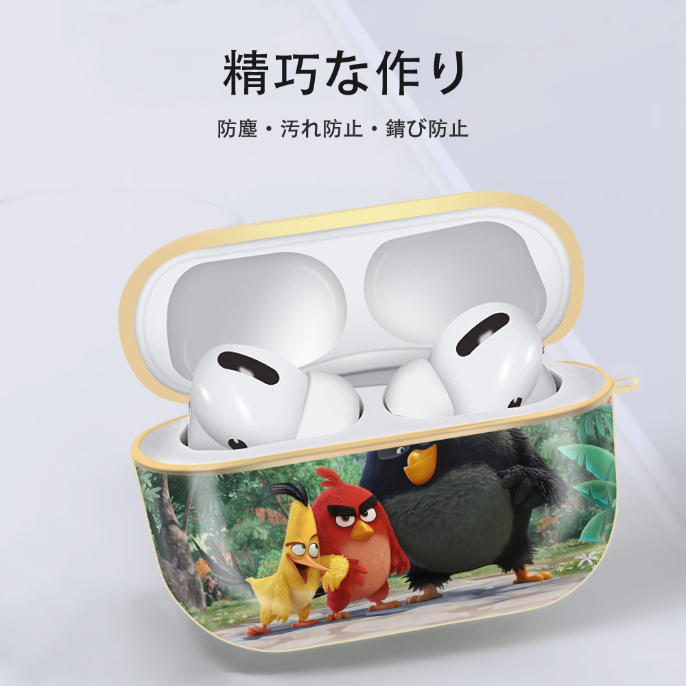 Angry Birds アングリーバード 【AirPods Pro用】ハードシェル保護ケース｜耐衝撃・防指紋・カラビナ付き商品仕様