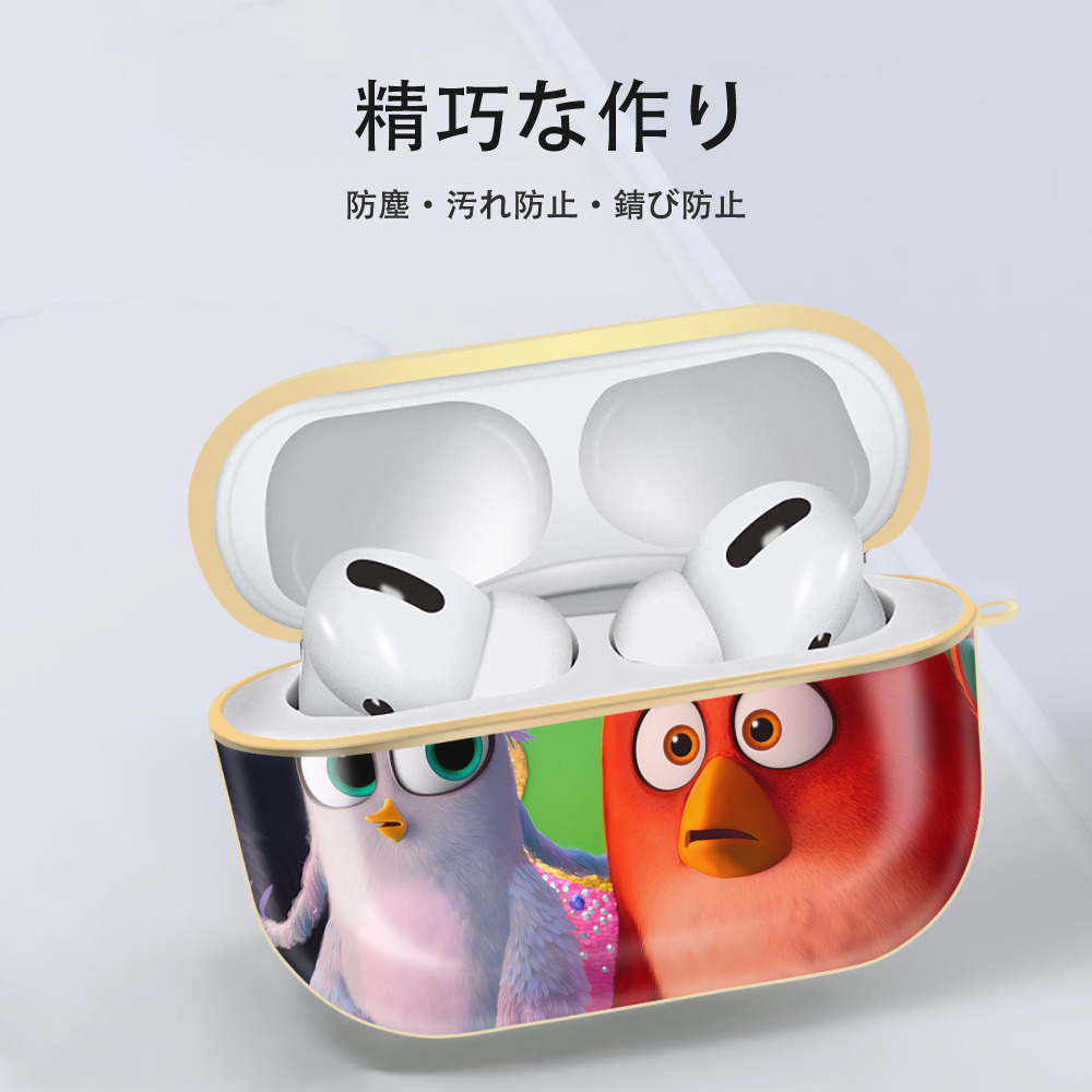 Angry Birds アングリーバード 【AirPods Pro用】ハードシェル保護ケース｜耐衝撃・防指紋・カラビナ付き商品仕様
