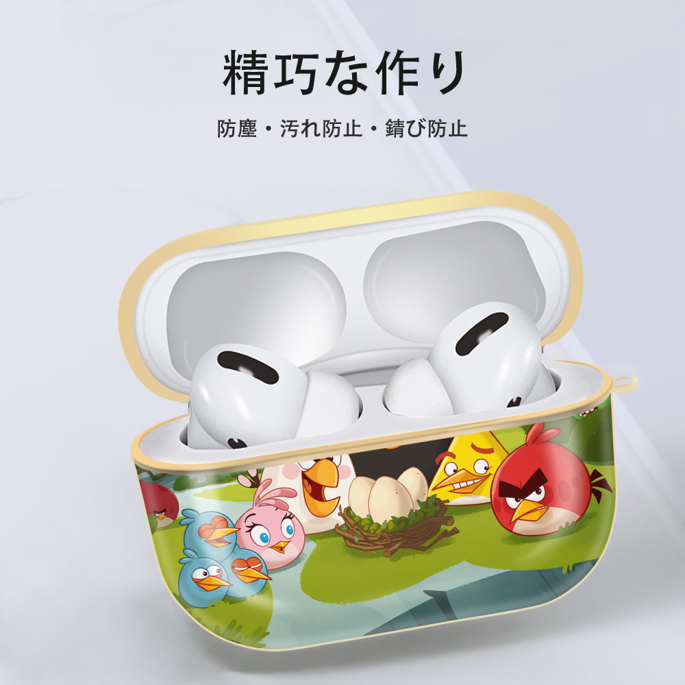 Angry Birds アングリーバード 【AirPods Pro用】ハードシェル保護ケース｜耐衝撃・防指紋・カラビナ付き商品仕様