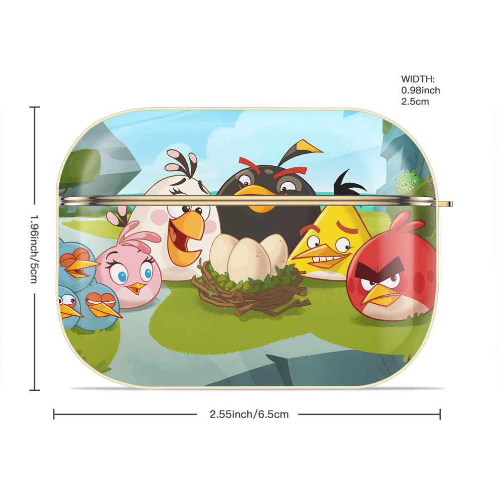 Angry Birds アングリーバード 【AirPods Pro用】ハードシェル保護ケース｜耐衝撃・防指紋・カラビナ付き商品仕様