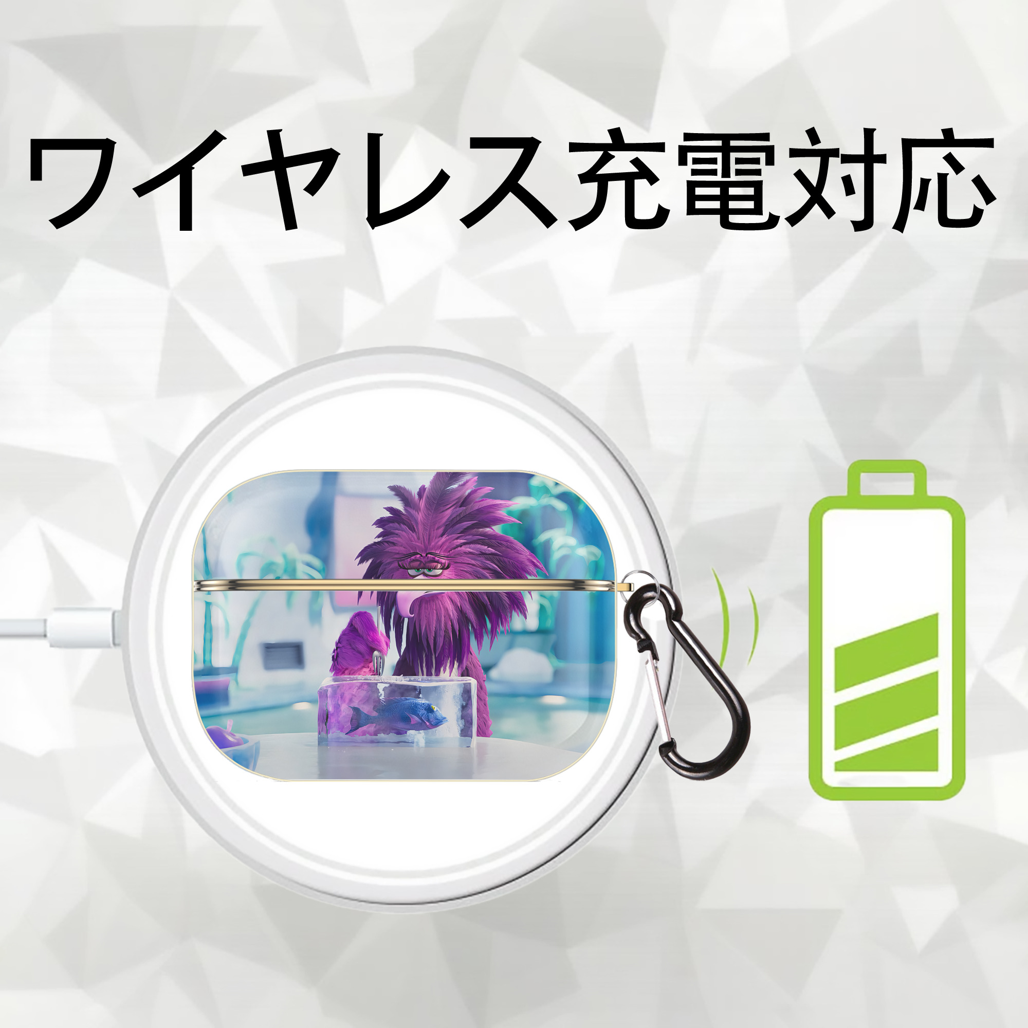 Angry Birds アングリーバード 【AirPods Pro用】ハードシェル保護ケース｜耐衝撃・防指紋・カラビナ付き商品仕様