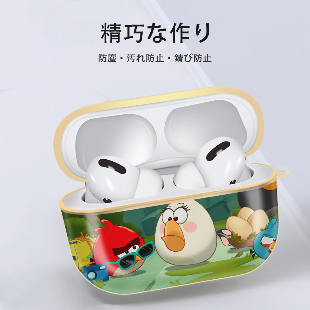 Angry Birds アングリーバード 【AirPods Pro用】ハードシェル保護ケース｜耐衝撃・防指紋・カラビナ付き商品仕様
