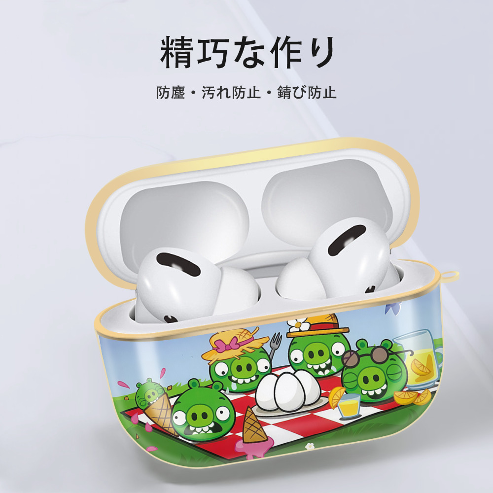 Angry Birds アングリーバード 【AirPods Pro用】ハードシェル保護ケース｜耐衝撃・防指紋・カラビナ付き商品仕様