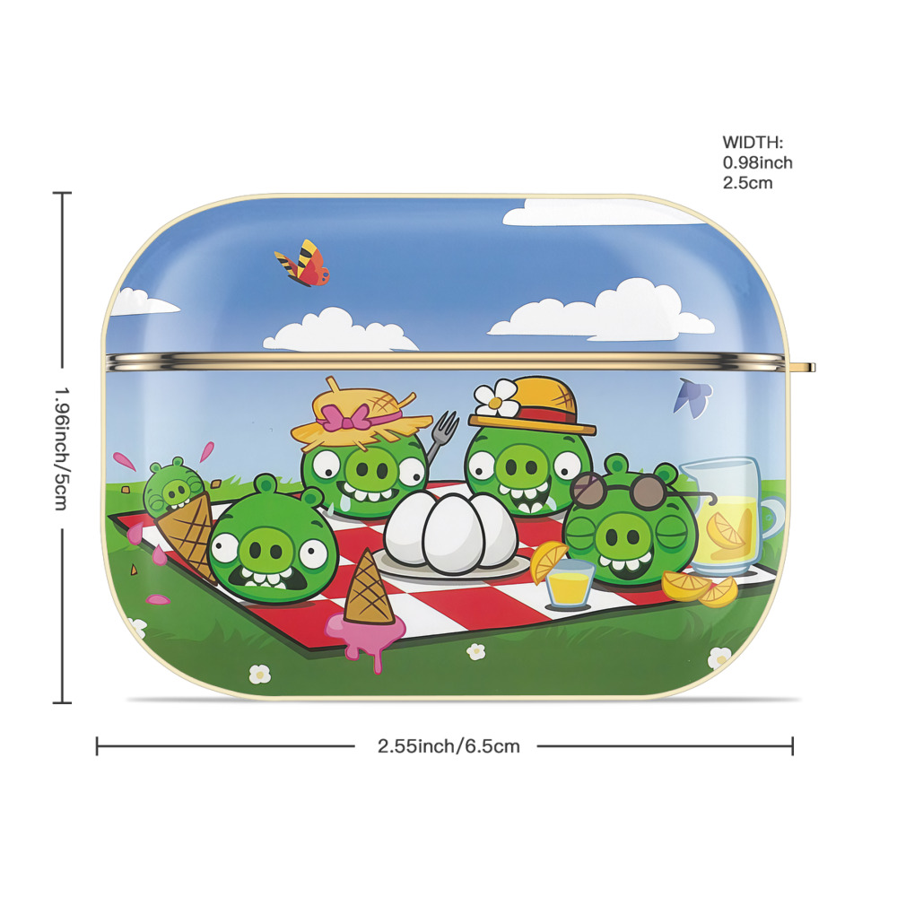 Angry Birds アングリーバード 【AirPods Pro用】ハードシェル保護ケース｜耐衝撃・防指紋・カラビナ付き商品仕様