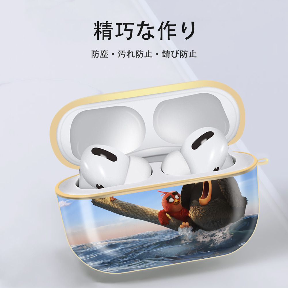 Angry Birds アングリーバード 【AirPods Pro用】ハードシェル保護ケース｜耐衝撃・防指紋・カラビナ付き商品仕様