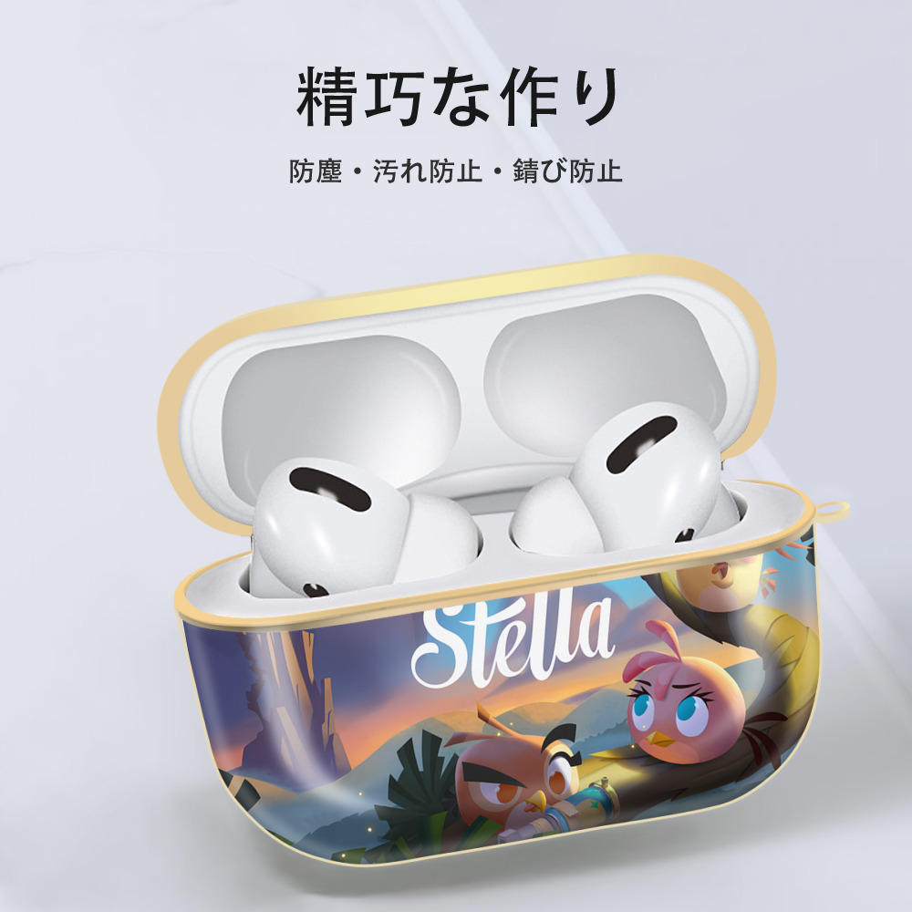 Angry Birds アングリーバード 【AirPods Pro用】ハードシェル保護ケース｜耐衝撃・防指紋・カラビナ付き商品仕様