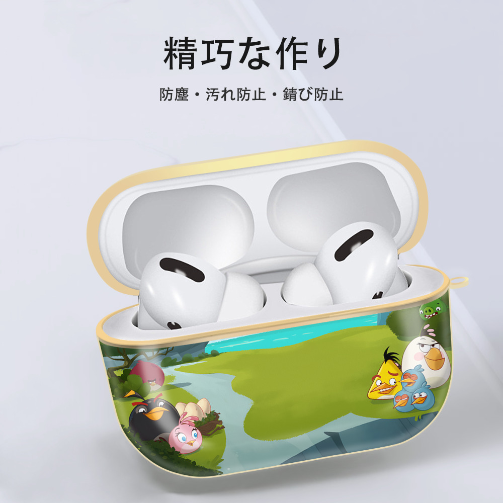 Angry Birds アングリーバード 【AirPods Pro用】ハードシェル保護ケース｜耐衝撃・防指紋・カラビナ付き商品仕様