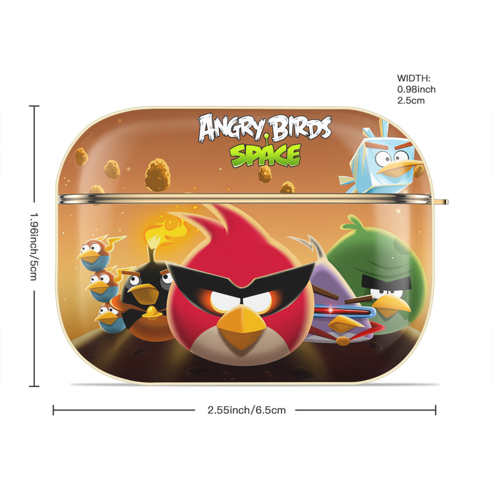 Angry Birds アングリーバード 【AirPods Pro用】ハードシェル保護ケース｜耐衝撃・防指紋・カラビナ付き商品仕様