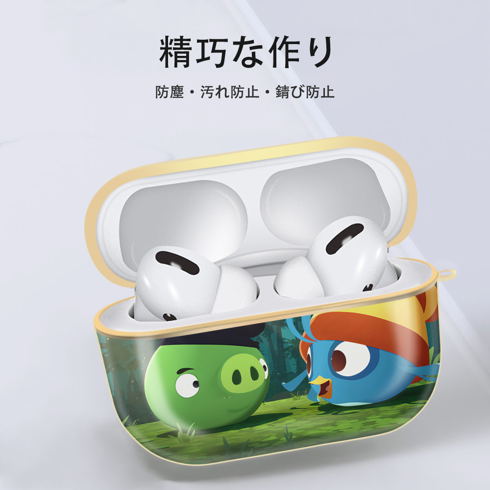 Angry Birds アングリーバード 【AirPods Pro用】ハードシェル保護ケース｜耐衝撃・防指紋・カラビナ付き商品仕様