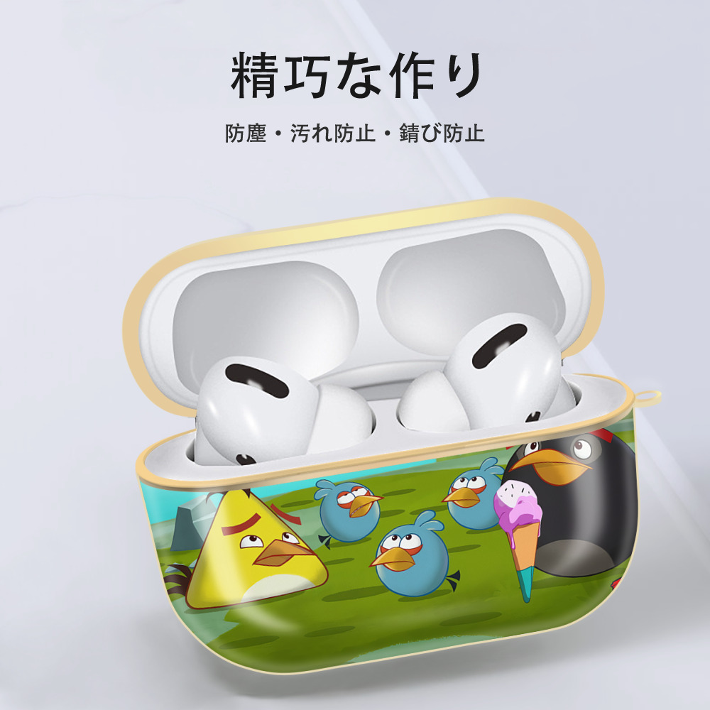 Angry Birds アングリーバード 【AirPods Pro用】ハードシェル保護ケース｜耐衝撃・防指紋・カラビナ付き商品仕様