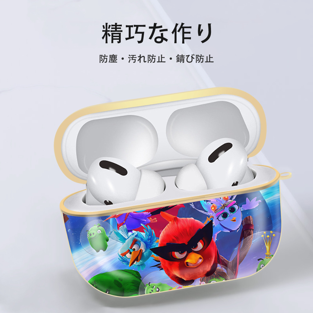 Angry Birds アングリーバード 【AirPods Pro用】ハードシェル保護ケース｜耐衝撃・防指紋・カラビナ付き商品仕様