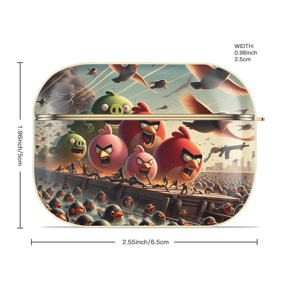 Angry Birds アングリーバード 【AirPods Pro用】ハードシェル保護ケース｜耐衝撃・防指紋・カラビナ付き商品仕様
