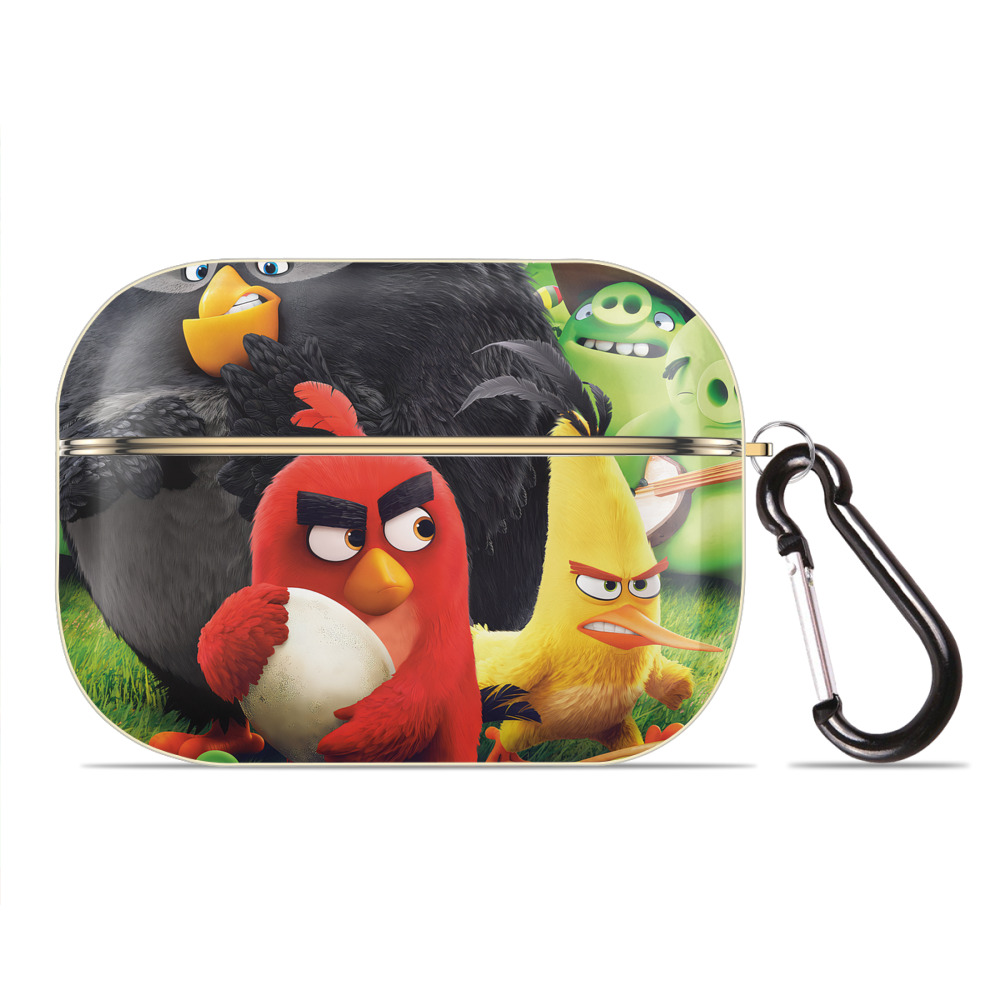 （画像用） Angry Birds アングリーバード 【AirPods Pro用】ハードシェル保護ケース｜耐衝撃・防指紋・カラビナ付き商品仕様