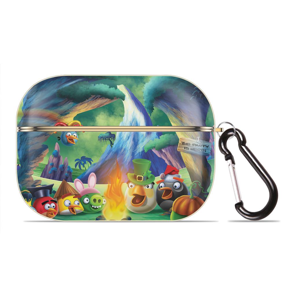 （画像用） Angry Birds アングリーバード 【AirPods Pro用】ハードシェル保護ケース｜耐衝撃・防指紋・カラビナ付き商品仕様