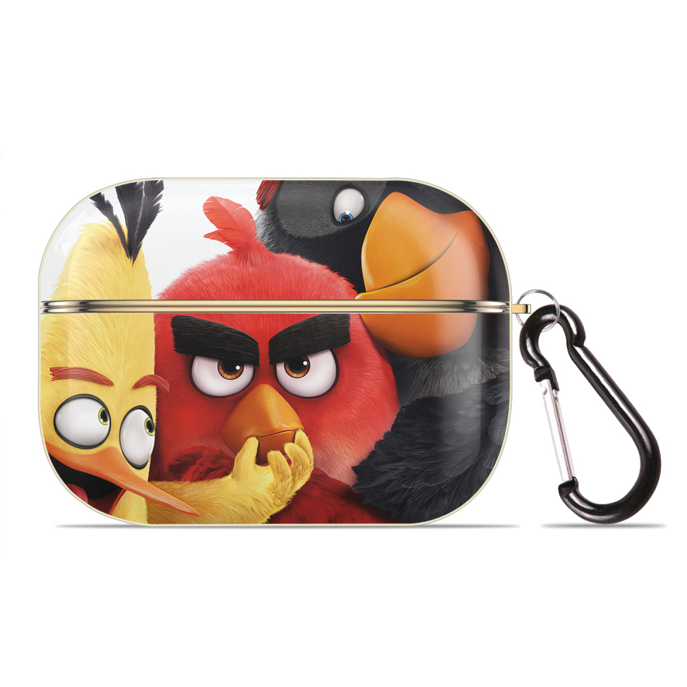 （画像用） Angry Birds アングリーバード 【AirPods Pro用】ハードシェル保護ケース｜耐衝撃・防指紋・カラビナ付き商品仕様