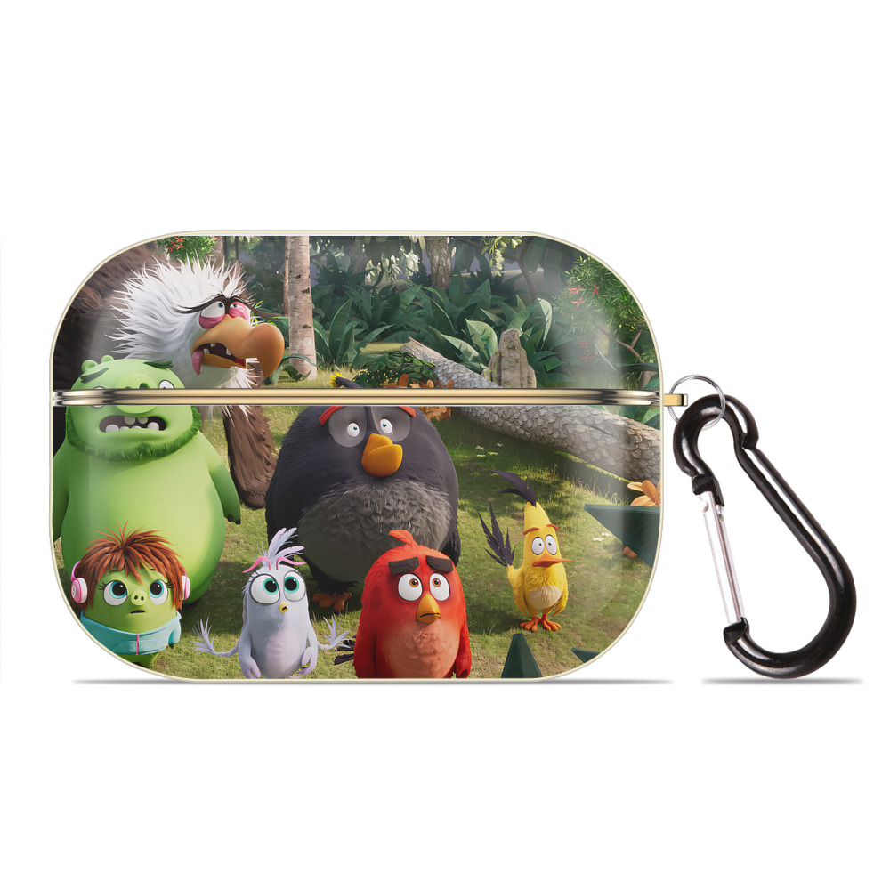（画像用） Angry Birds アングリーバード 【AirPods Pro用】ハードシェル保護ケース｜耐衝撃・防指紋・カラビナ付き商品仕様