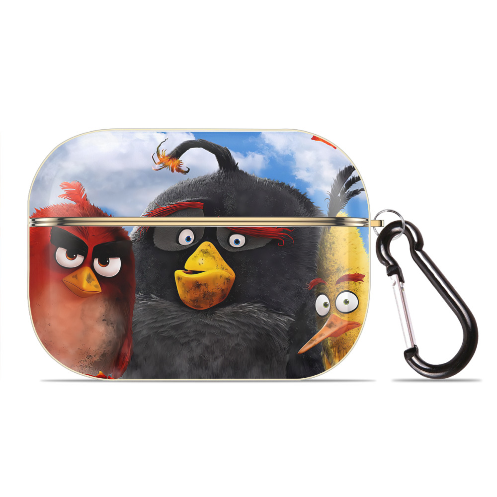 （画像用） Angry Birds アングリーバード 【AirPods Pro用】ハードシェル保護ケース｜耐衝撃・防指紋・カラビナ付き商品仕様