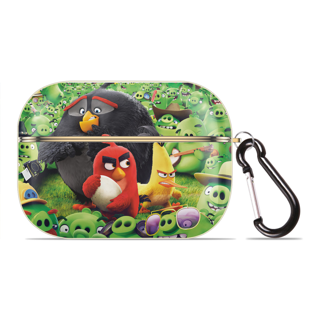 （画像用） Angry Birds アングリーバード 【AirPods Pro用】ハードシェル保護ケース｜耐衝撃・防指紋・カラビナ付き商品仕様
