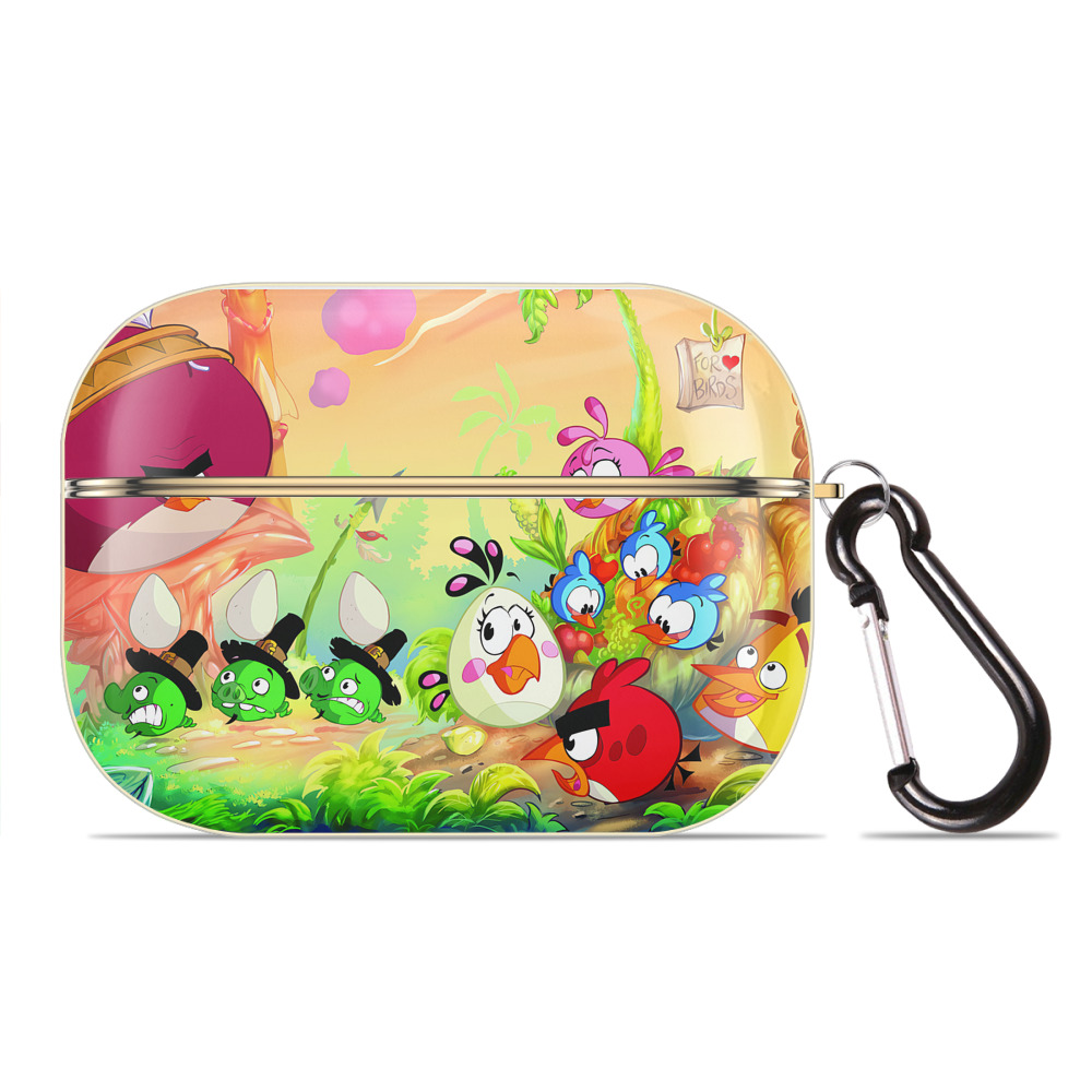 （画像用） Angry Birds アングリーバード 【AirPods Pro用】ハードシェル保護ケース｜耐衝撃・防指紋・カラビナ付き商品仕様