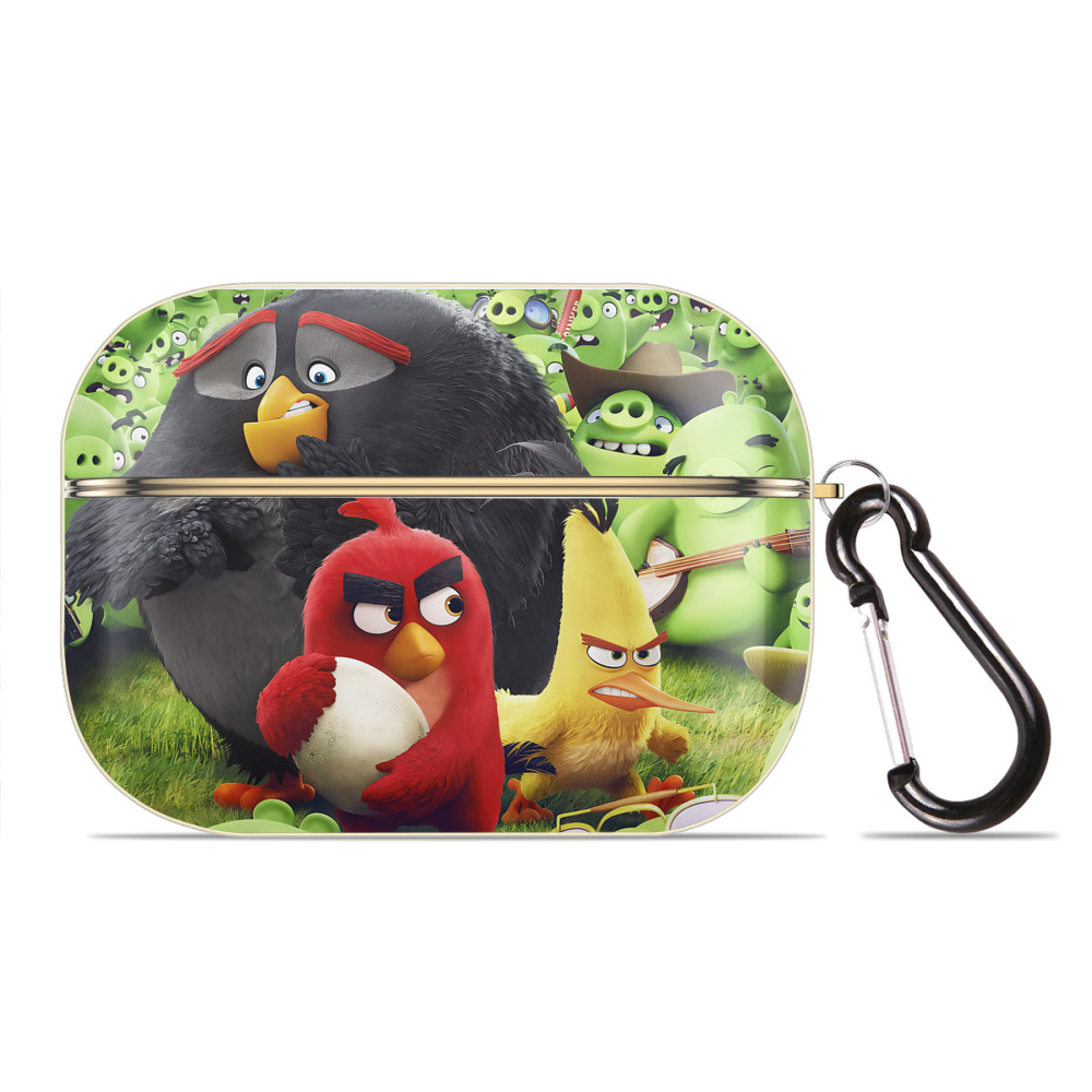 （画像用） Angry Birds アングリーバード 【AirPods Pro用】ハードシェル保護ケース｜耐衝撃・防指紋・カラビナ付き商品仕様