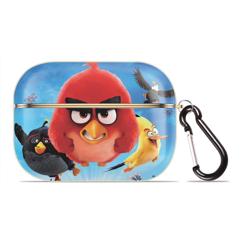 （画像用） Angry Birds アングリーバード 【AirPods Pro用】ハードシェル保護ケース｜耐衝撃・防指紋・カラビナ付き商品仕様