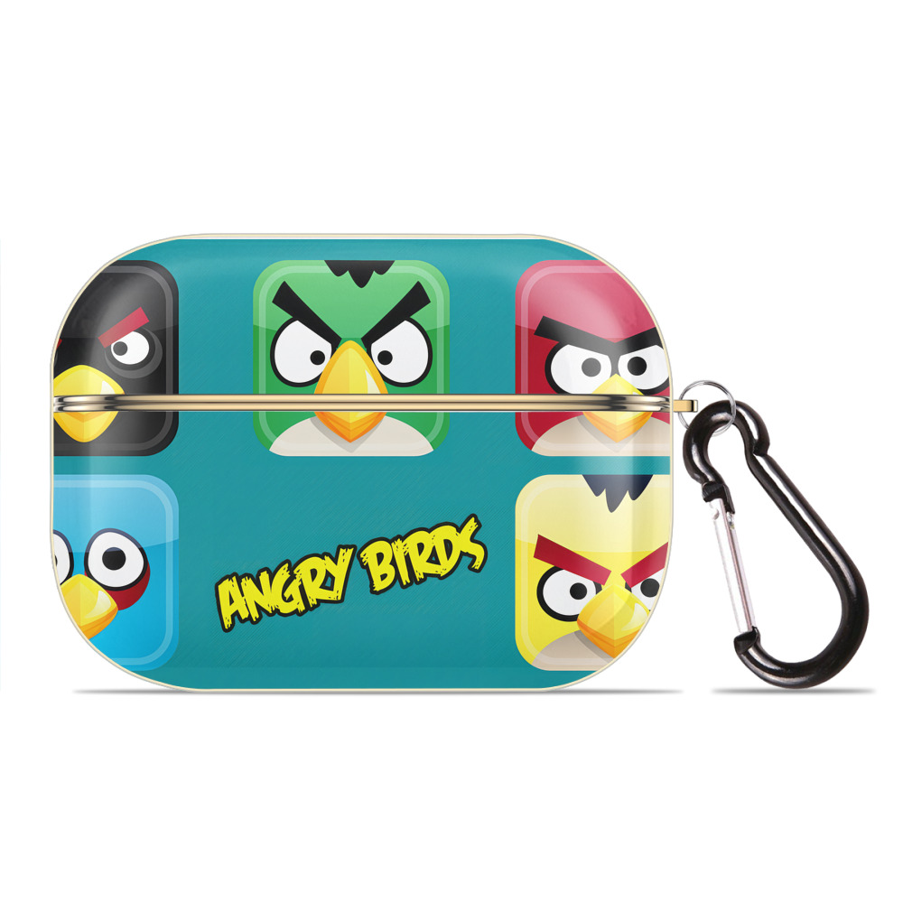 （画像用） Angry Birds アングリーバード 【AirPods Pro用】ハードシェル保護ケース｜耐衝撃・防指紋・カラビナ付き商品仕様