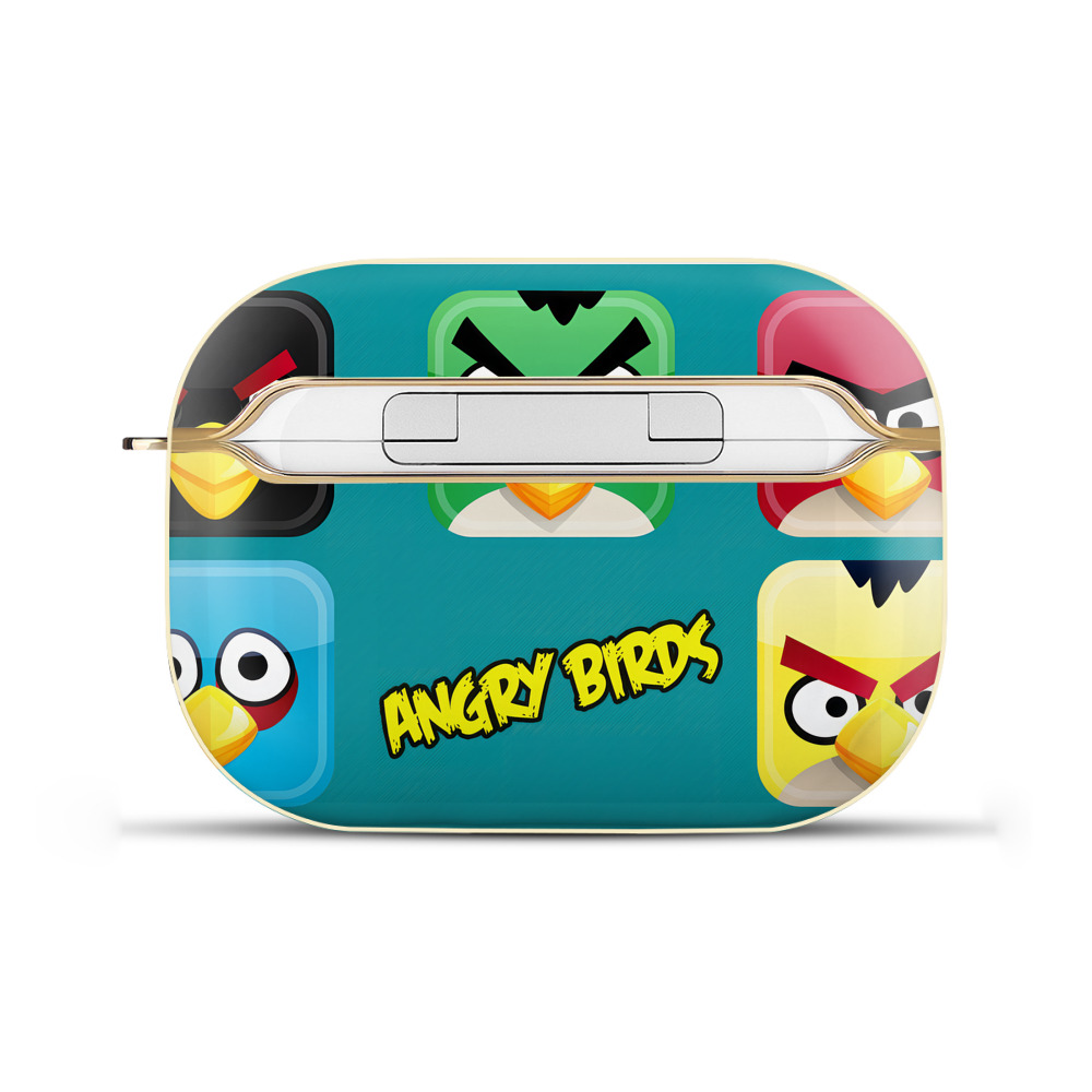 （画像用） Angry Birds アングリーバード 【AirPods Pro用】ハードシェル保護ケース｜耐衝撃・防指紋・カラビナ付き商品仕様