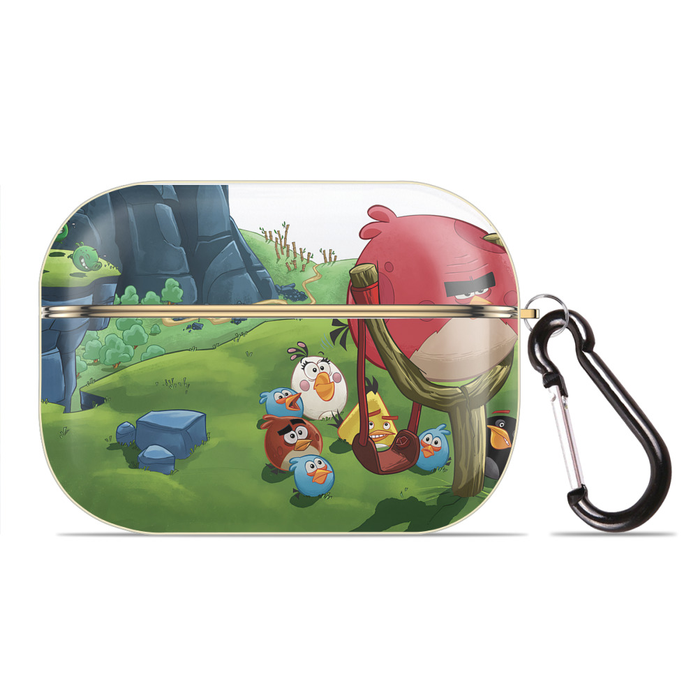 （画像用） Angry Birds アングリーバード 【AirPods Pro用】ハードシェル保護ケース｜耐衝撃・防指紋・カラビナ付き商品仕様