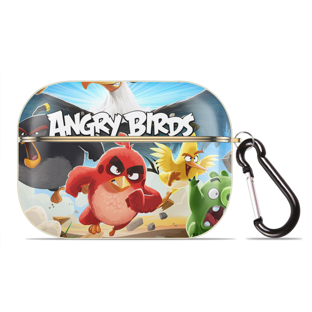 （画像用） Angry Birds アングリーバード 【AirPods Pro用】ハードシェル保護ケース｜耐衝撃・防指紋・カラビナ付き商品仕様