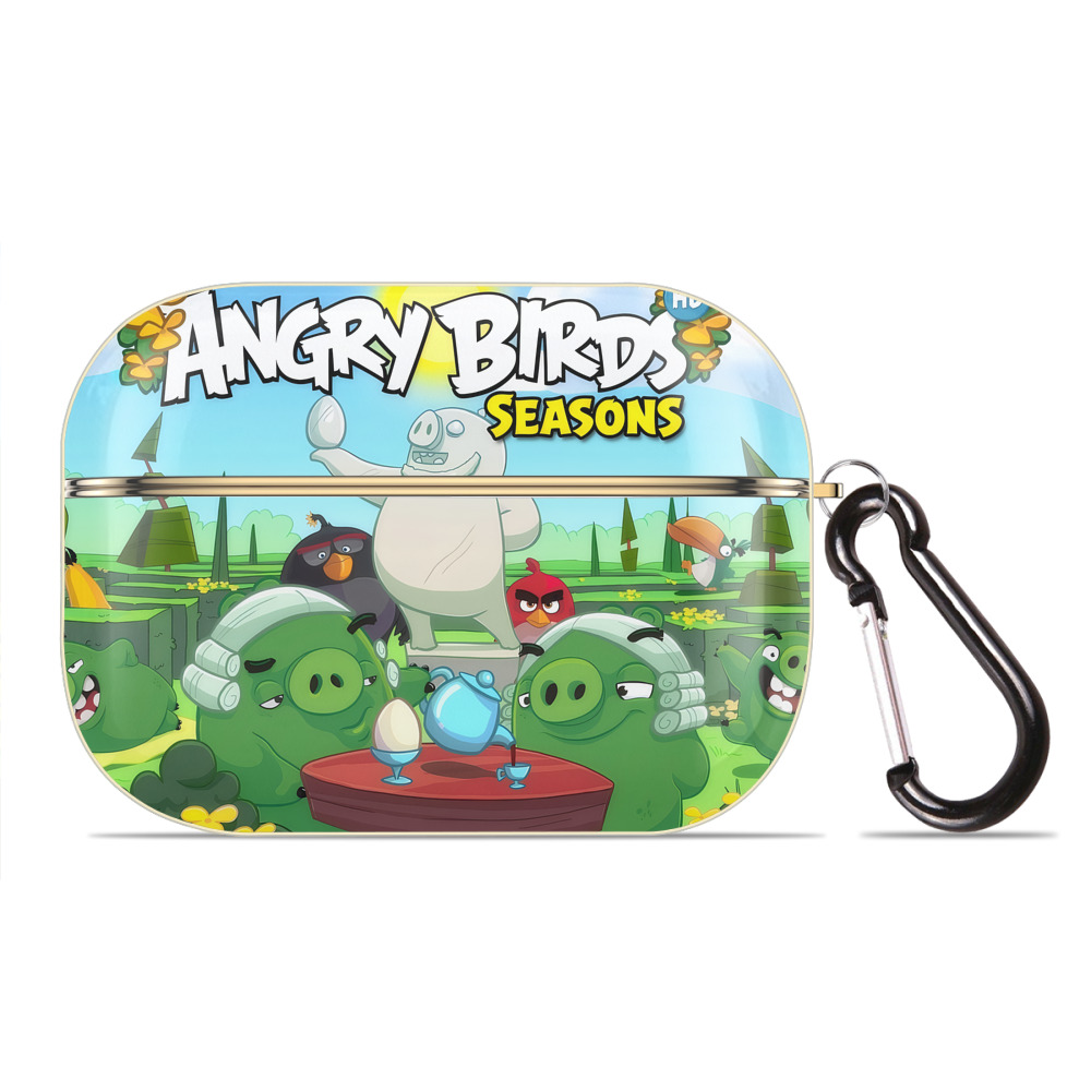 （画像用） Angry Birds アングリーバード 【AirPods Pro用】ハードシェル保護ケース｜耐衝撃・防指紋・カラビナ付き商品仕様