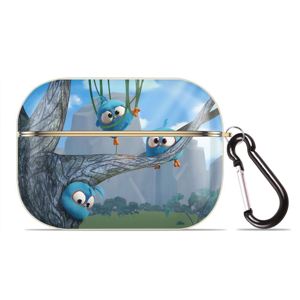（画像用） Angry Birds アングリーバード 【AirPods Pro用】ハードシェル保護ケース｜耐衝撃・防指紋・カラビナ付き商品仕様